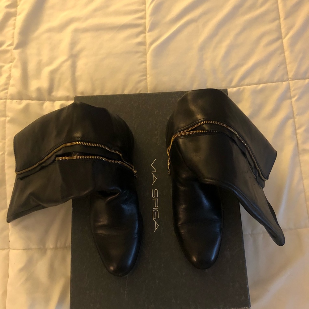 Via Spiga V-Nate ,Black Calf A4191L2002 81/2 M